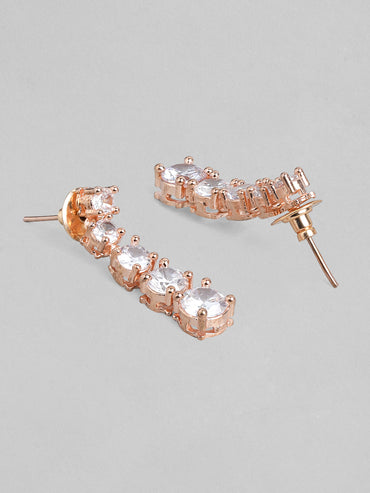 Rose Gold Plated Handcrafted Zircon Stone Necklace Set